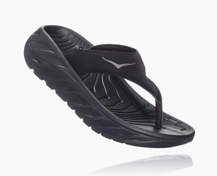 Sandalias Hoka One One Mujer - Ora Recovery Flip - Negras - BIH957301